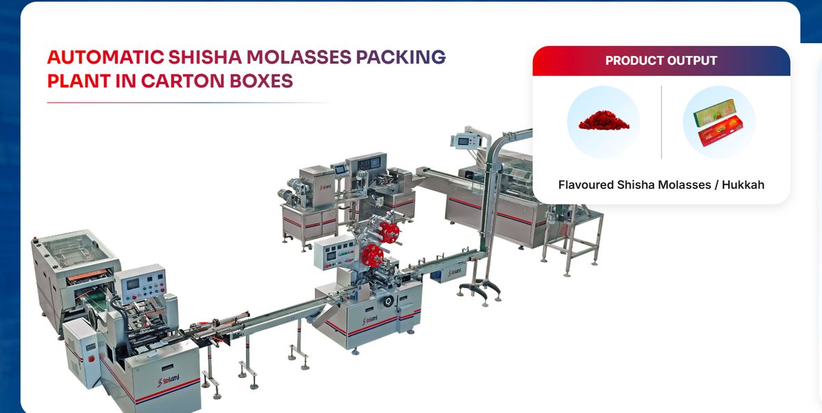 Automatic shisha molasses packing plant in carton boxes